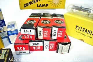 NOS Collection of Vintage Electric Bulbs and Tubes in Boxes.