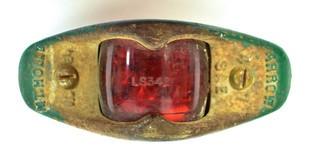 Vintage Arrow 47 Electrical Nautical Boat Light with Glass Lens, Mt. Holly, NJ. Measures 6"L x 2"W