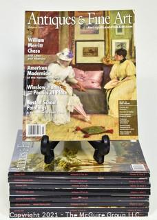 New Old Stock (NOS) (9) Volumes of "Antiques and Fine Art" Magazine; circa 2010-2011 {Note: Description Altered 10.14.2021 @ 6:46pm ET}