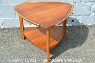 Vintage Mid Century Lane Guitar Pick Coffee Table.  Measures 28" across and 19" tall.