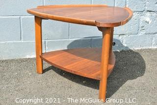 Vintage Mid Century Lane Guitar Pick Coffee Table.  Measures 28" across and 19" tall.