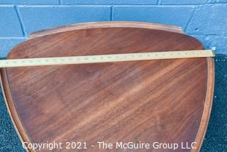 Vintage Mid Century Lane Guitar Pick Coffee Table.  Measures 28" across and 19" tall.