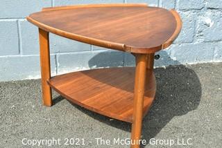 Vintage Mid Century Lane Guitar Pick Coffee Table.  Measures 28" across and 19" tall.