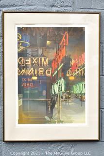 Framed Under Glass Silkscreen Entitled "The Tune Inn 1979", Pencil Signed and Numbered by Nancy McIntyre. Measures 24" x 31".