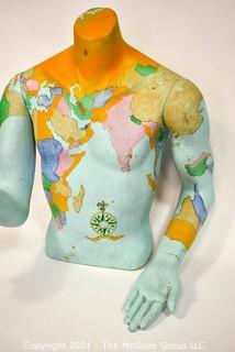 Artisan Painted Mannequin Torso.