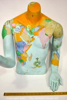 Artisan Painted Mannequin Torso.