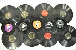 Collection of 78 and 45 Vinyl Records including Elvis