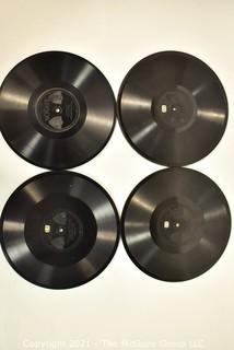 Four (4) Antique Edison Diamond Disc Phonograph Records