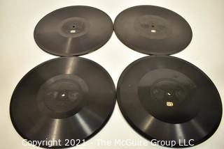 Four (4) Antique Edison Diamond Disc Phonograph Records