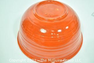 Vintage Orange Pottery Mixing Bowl. 