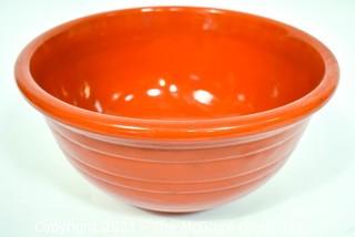 Vintage Orange Pottery Mixing Bowl. 