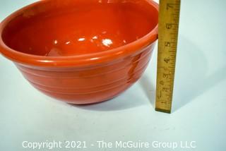 Vintage Orange Pottery Mixing Bowl. 