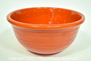 Vintage Orange Pottery Mixing Bowl. 