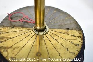 Antique Sanders Company World Globe Clock with Key.  Clock Face is on stand.  Measures 12" tall. 