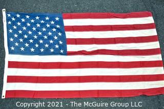 Vintage Printed Cotton Reliance Annin & Co. 50 Star American Flag .  Measures 32" X 58”.