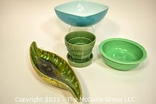 Four (4) Pieces of Vintage Ceramics Including McCoy, Fiesta and Pyrex 