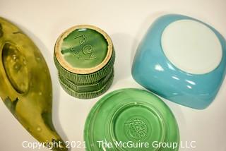 Four (4) Pieces of Vintage Ceramics Including McCoy, Fiesta and Pyrex 