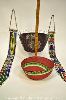 Vintage Hand Made Beaded Souvenir Items. 