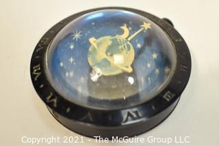 Vintage Art Deco Westclox Celestial Desk Paper Weight Clock 