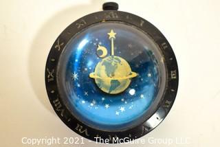 Vintage Art Deco Westclox Celestial Desk Paper Weight Clock 