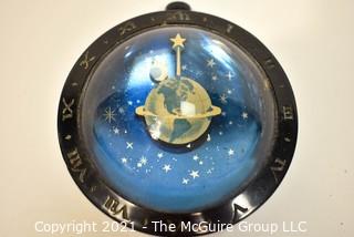 Vintage Art Deco Westclox Celestial Desk Paper Weight Clock 