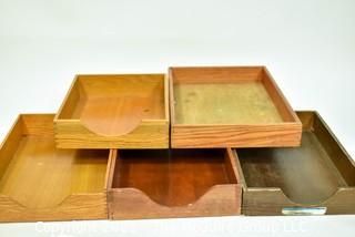 Five (5) Vintage Wood Desk In Boxes. 