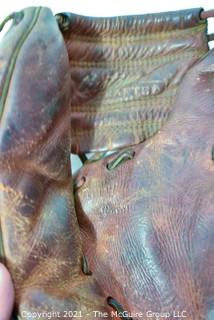 Vintage Leather Baseball Glove, circa 1930's