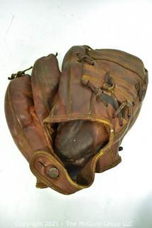 Vintage Leather Baseball Glove, circa 1930's