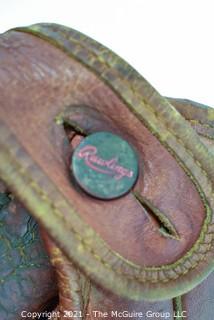 Vintage Leather Baseball Glove, circa 1930's