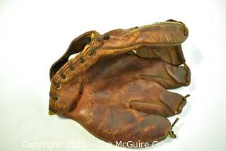 Vintage Leather Baseball Glove, circa 1930's