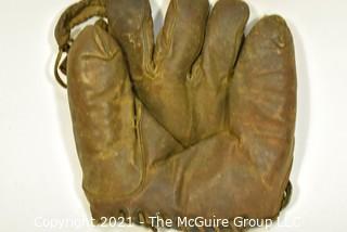 Vintage Leather Baseball Glove, circa 1920's