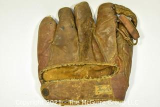 Vintage Leather Baseball Glove, circa 1920's