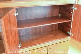  Bukenberger Mobel Palisander West German MCM Wall Unit. Dimensions: 121"W x 89"T x 19"D