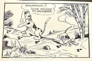 Vintage Al Banx Signed Cartoon Board.