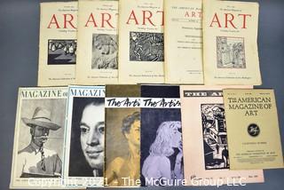 Group of Vintage Art Magazines and Catalogs.