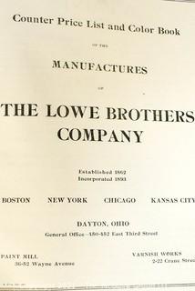 Vintage 1920's Lowe Brothers Paint & Varnish Counter Book Catalog with Paint Chips