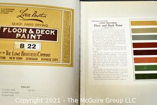 Vintage 1920's Lowe Brothers Paint & Varnish Counter Book Catalog with Paint Chips