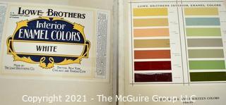 Vintage 1920's Lowe Brothers Paint & Varnish Counter Book Catalog with Paint Chips