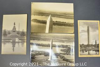 Four (4) Vintage Black & White Photographs of the Washington Monument, DC 