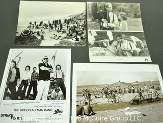 Group of Black & White Entertainment Promotional Photos or Stills. Includes Pretty Baby with Brooke Shields and Strike Force with the Allman Brothers. 