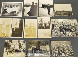 Twelve (12) Vintage Black & White Sport Photographs.  Various Dates and Photographers.   