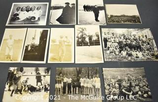 Twelve (12) Vintage Black & White Sport Photographs.  Various Dates and Photographers.   