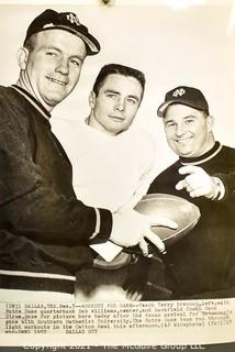 Photo Featuring a young Hank Stram, future Coach of the Kansas City Chiefs of the NFL and the First Super Bowl Champion