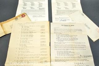 Vintage Ephemera Including IBM Job Appications etc. 