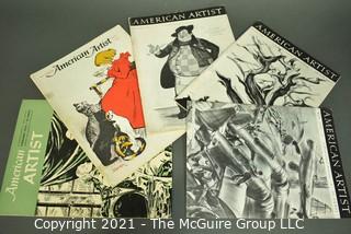 Five (5) Vintage American Artist Magazines. 