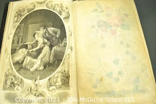 Antique Godey's Lady's Book 1851 with Lithographs. 