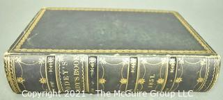 Antique Godey's Lady's Book 1851 with Lithographs. 