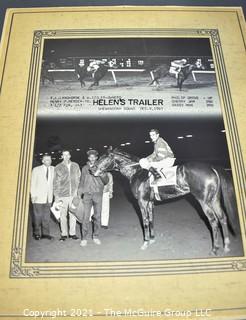 Four (4) Vintage Black & White Photographs of Horse Racing.