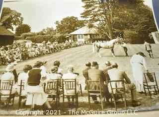 Four (4) Vintage Black & White Photographs of Horse Racing.