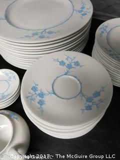 Collection of Geisha Pattern Light Blue "Blanche de Chine", by Spode.  English Bone China; 1952-1975 